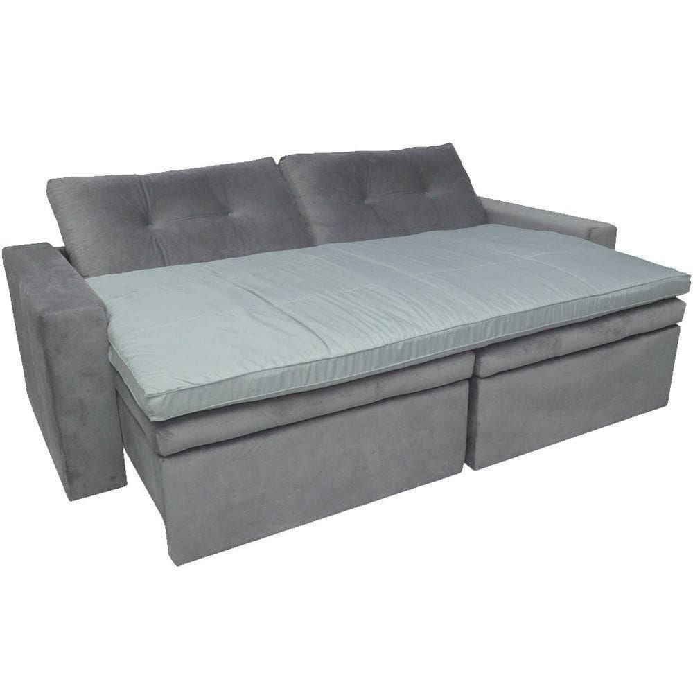 Pillow Top Para Sofá Reclinável 10cm 1200g-m² 220x100cm Cinza