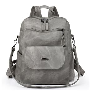 Mochila, bolsa WYFJNX, de couro PU, moda para mulheres, cinza