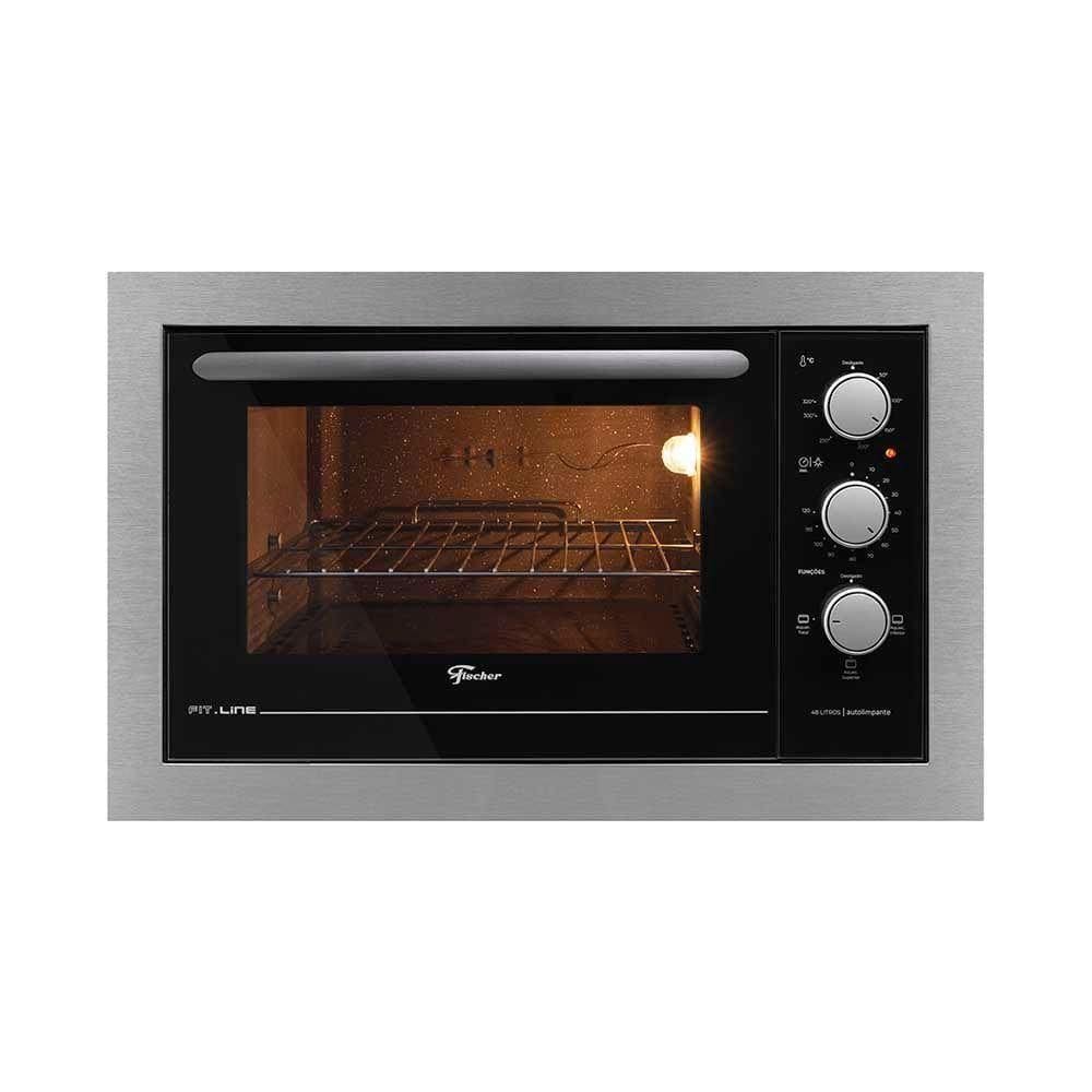 Forno Elétrico Fischer Fit Line Embutir 48 Litros Inox 220V