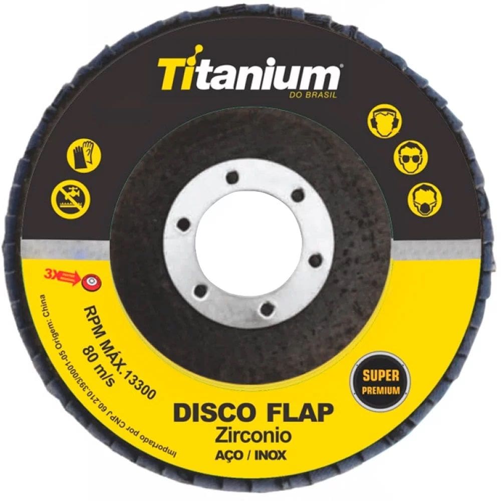 Disco Lixa Flap 115mm (4.1/2 ) Gr 080 5448 Titanium 