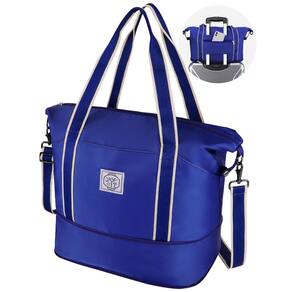 Mochila de viagem WALNEW Weekender impermeável 40L Klein Blue
