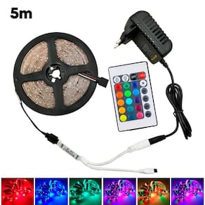 Fita Led Rgb 5M Multicores Brilho Digital Neon 110V/220V