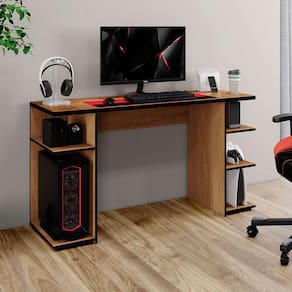 Escrivaninha Gamer Master Arte Móveis Cinamomo Com Preto