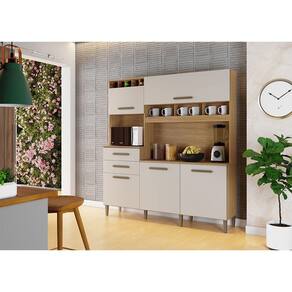 Kit França 5 Portas Master Arte Móveis Cinamomo Off White