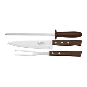 Kit Churrasco 3 Peças Tramontina 22299055 Marrom