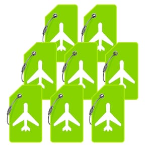 Etiquetas de bagagem M-Sorflly Quickly Spot 8 unidades de silicone verde