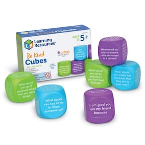 Recursos de aprendizagem de brinquedos Be Kind Cubes 6 peças para maiores de 5 anos