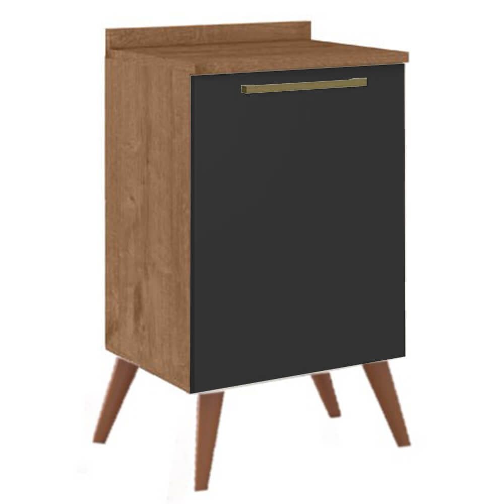 Balcão Favorita 1 Porta para Cozinha Zanzini Preto