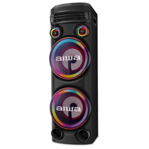 Torre de Som AIWA T2W -02 2300W 2Woofers10" Bluetooth RGB USB FM DJ