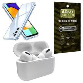 Capa Para Galaxy S25 Plus + Fone Bluetooth + Pelicula de Vidro 3D - Armyshield