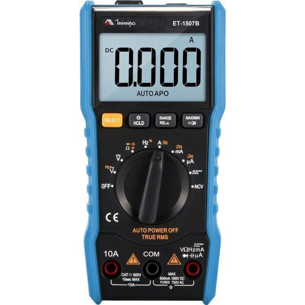 Multímetro Digital 600V True Rms, Ncv, Capacitância, Frequência ET-1507B Minipa