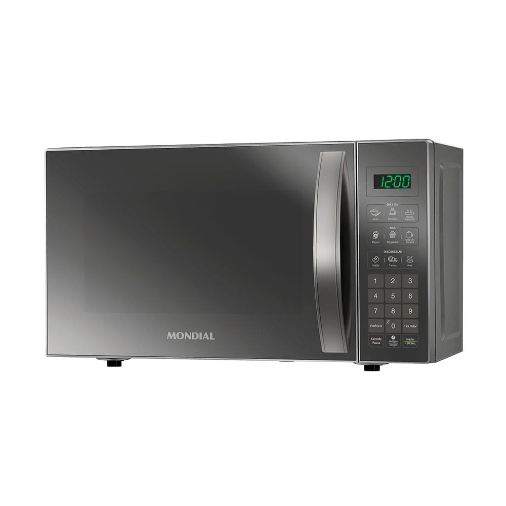 Micro-Ondas Mondial Cinza/Espelhado 1200W MO-01-21-E
