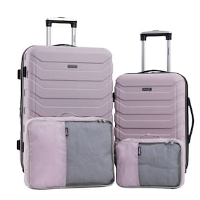 Conjunto de bagagem Wrangler Miami de 4 peças de lilás polido com cubos