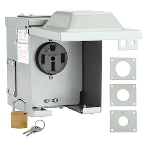 Caixa de tomada elétrica RVMATE RV/EV 50A 125/250V à prova d`água ETL