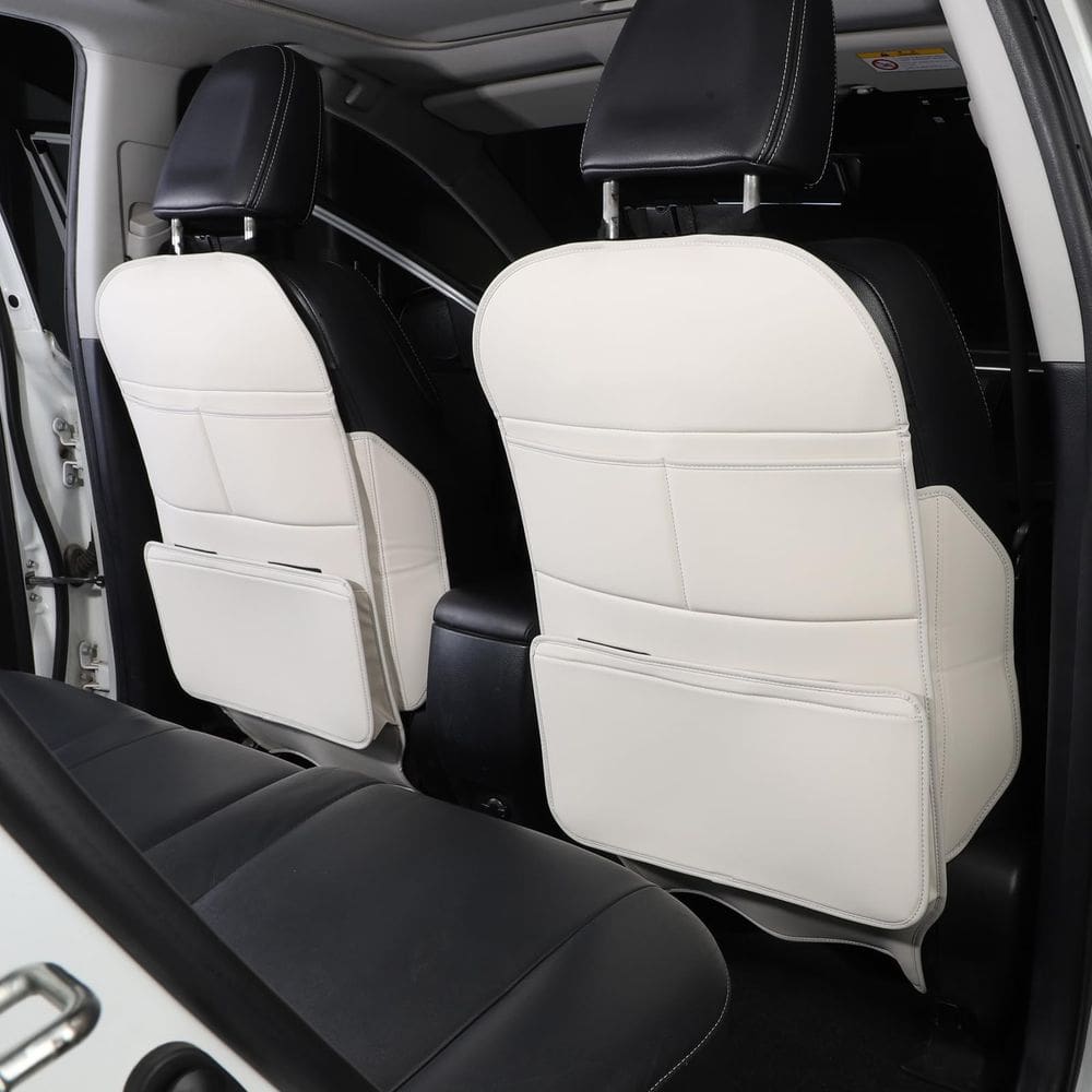 Protetor de encosto de assento de carro TAIKOO Grey, pacote com 2 unidades com organizador de armazenamento