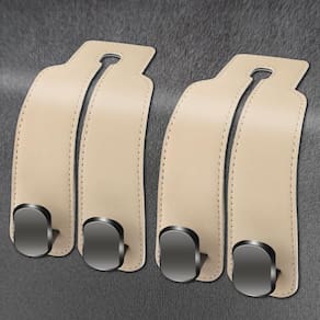Gancho de armazenamento traseiro para assento de carro, pacote Amelity Beige-2