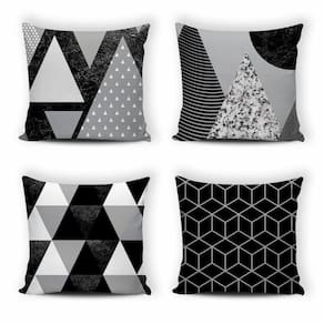 Kit 4 Capas De Almofada Modern Print 42 Cm X 42 Cm - 051