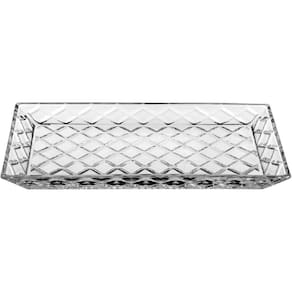 PRATO BOLO BOLEIRA RETANGULAR HOME&CO ECO CRYSTAL 3x32x17cm TRANSPARENTE