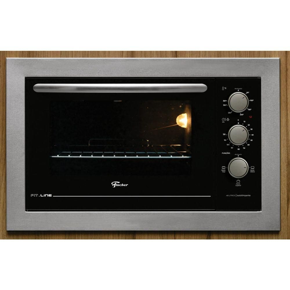 Forno Elétrico Fischer Fit Line Embutir 48L Inox 127V
