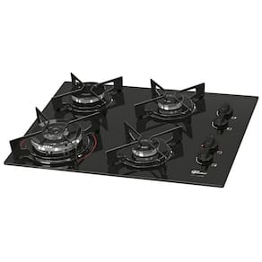 Fogão Cooktop Fischer 4Q Fit Line Gás TC Mesa Vidro Bivolt