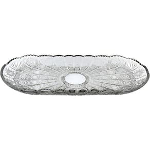 PRATO BOLO BOLEIRA OVAL HOME&CO ECO CRYSTAL 3x33x15cm TRANSPARENTE