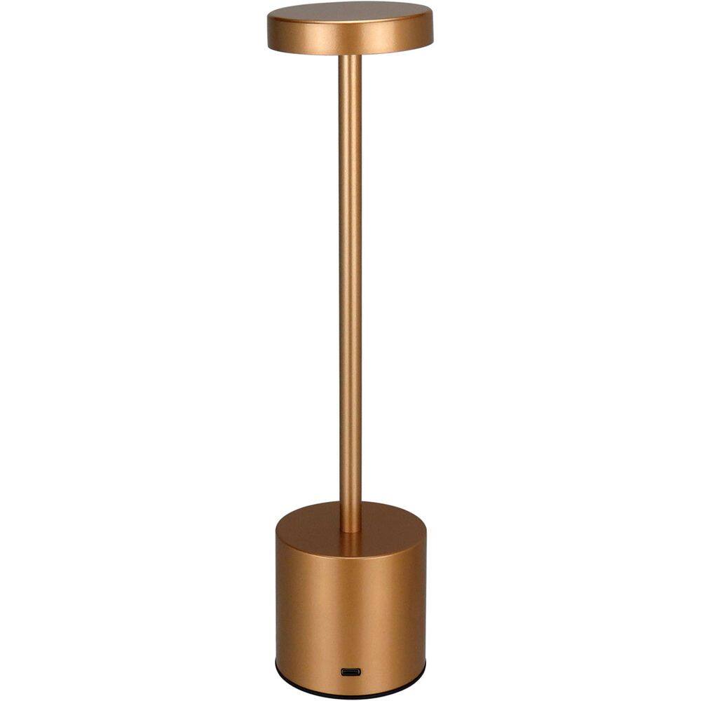 LUMINARIA DECORATIVA ENFEITE DE MESA LED USB HOME&CO METAL 34x8x8cm OURO ROSÉ