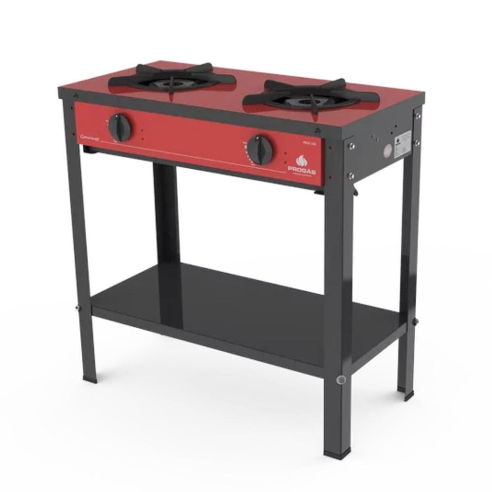 Fogao 2 Bocas Gas Prge-200 Gourmet Vermelho - Progas