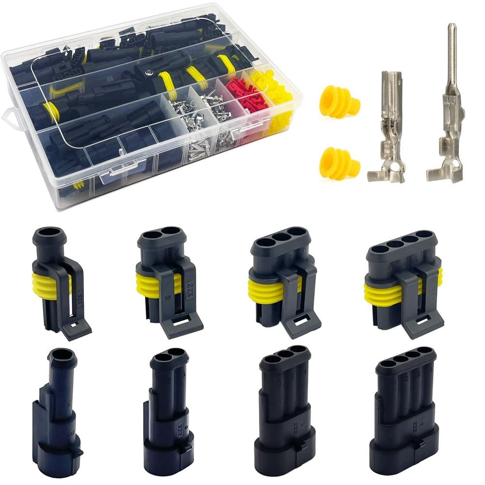 Kit impermeável de 352 unidades de terminais de conectores elétricos para automóveis