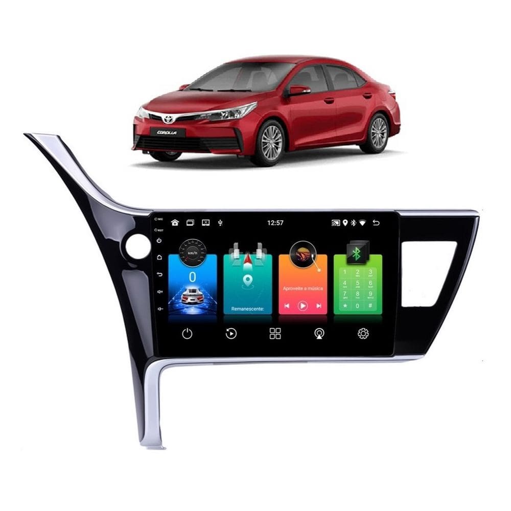 Kit Multimídia Corolla Gli 2018 / 2019 10 Pol Android 2/32Gb Gps USB WiFi Rádio Bt - Vision 89101