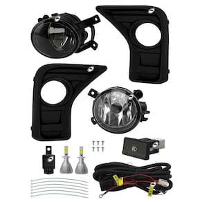 Kit Farol de Milha Neblina Saveiro G8 2024 em Diante Botão Modelo Painel + Kit Lâmpada Super LED 6000K