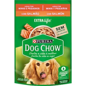 Dog Chow Sache Ad. Mini/Peq. Salmao/Arroz 100g