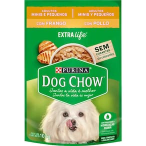 Dog Chow Sache Ad. Mini/Peq. Frango c/Arroz 100g