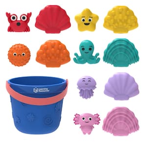Recursos de aprendizagem de brinquedos Ocean Emotions Seashells 1 ano e 19 peças