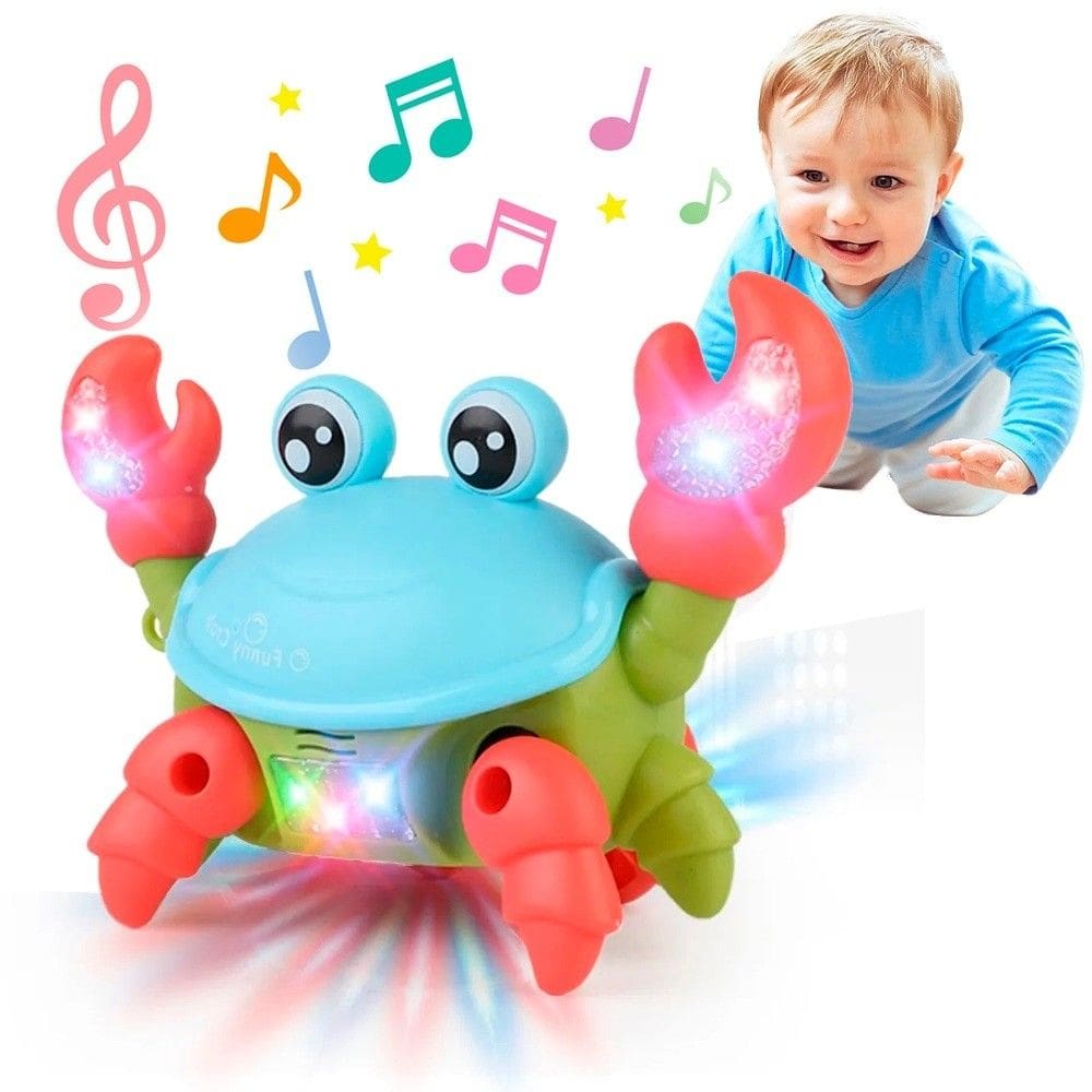 Brinquedo Caranguejo Fujão Musical Som Luz e Movimento Educacional e Desenvolvimento Infantil
