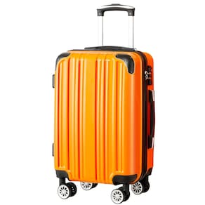 Mala expansível Luggage Coolife PC+ABS Spinner 28 polegadas laranja