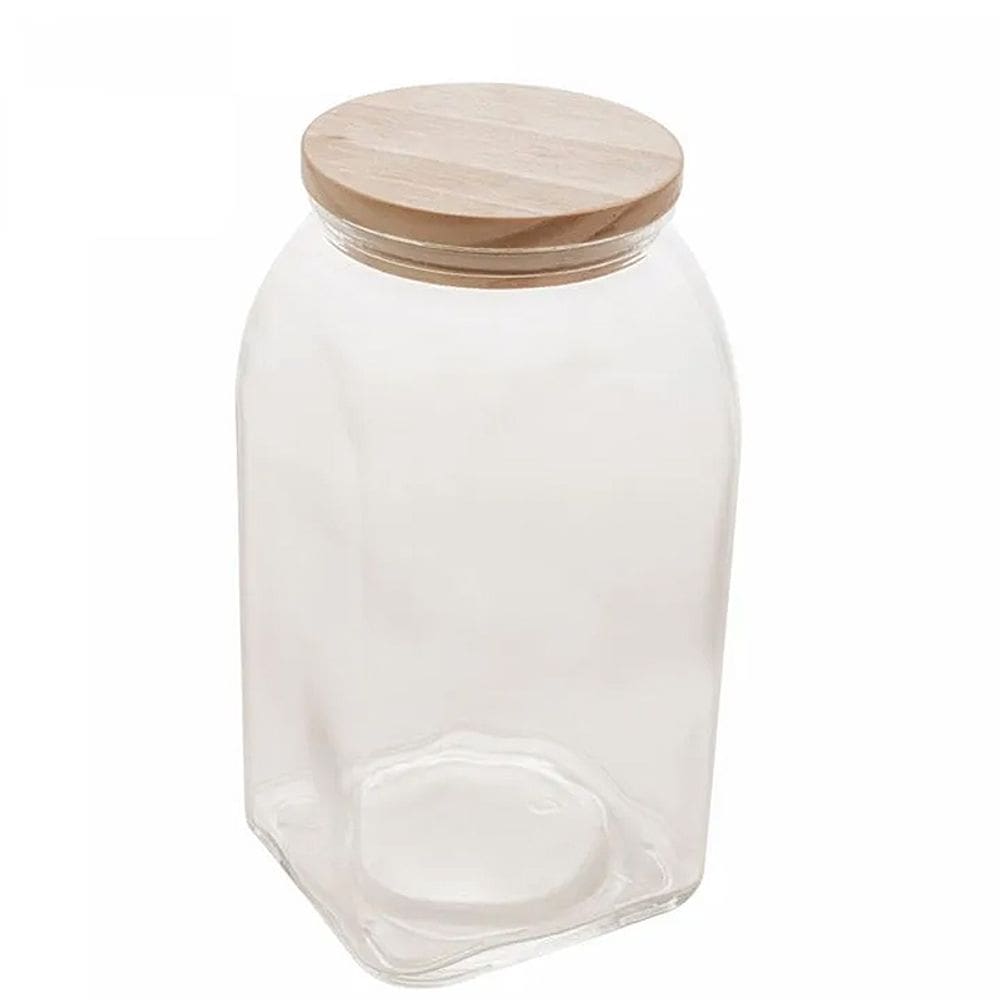 Pote de Vidro Borossilicato com Tampa Bambu 1,4L 1914 - Lyor
