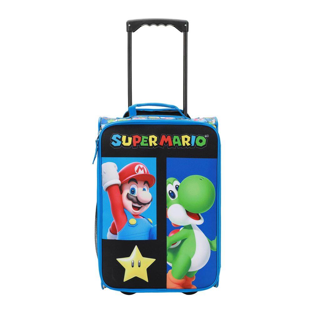Estojo piloto Bioworld Super Mario Bros Mario & Yoshi azul 45cm