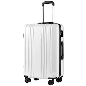 Mala de bagagem Coolife PC+ABS com TSA Lock Spinner Whi de 28 polegadas
