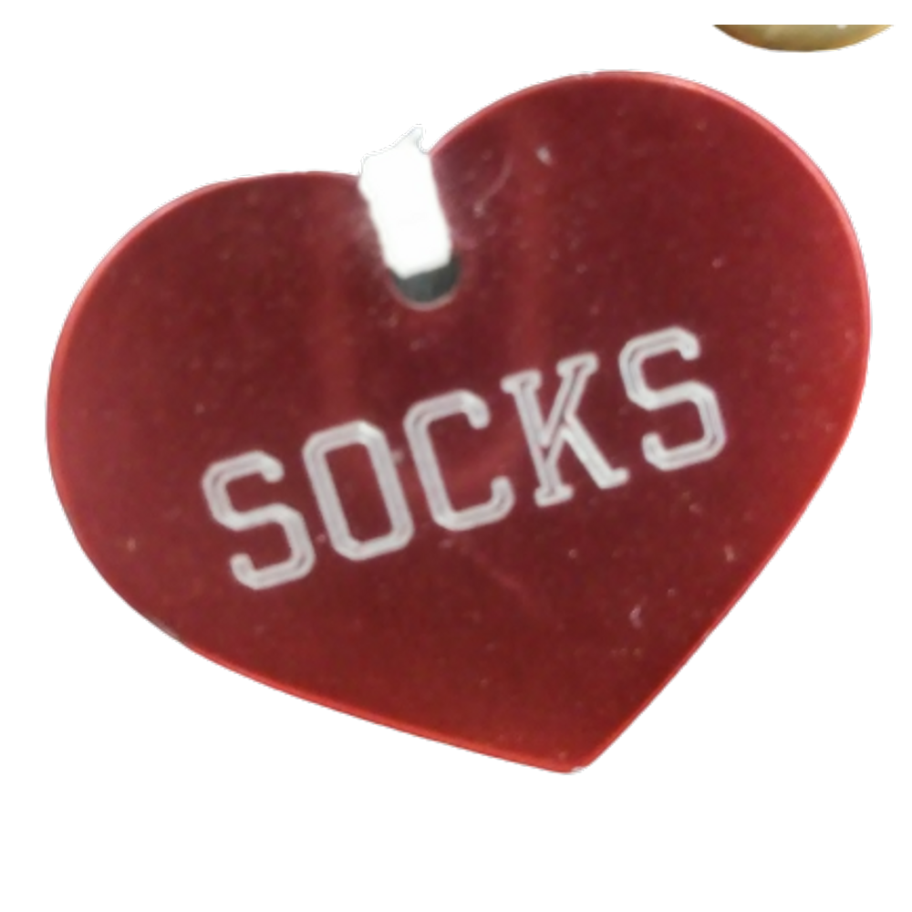 PST Placa ID. Colorida Coração Grande