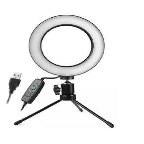 Iluminador De Led Com Tripe Ring Light Usb 16Cm 3500K 5500K