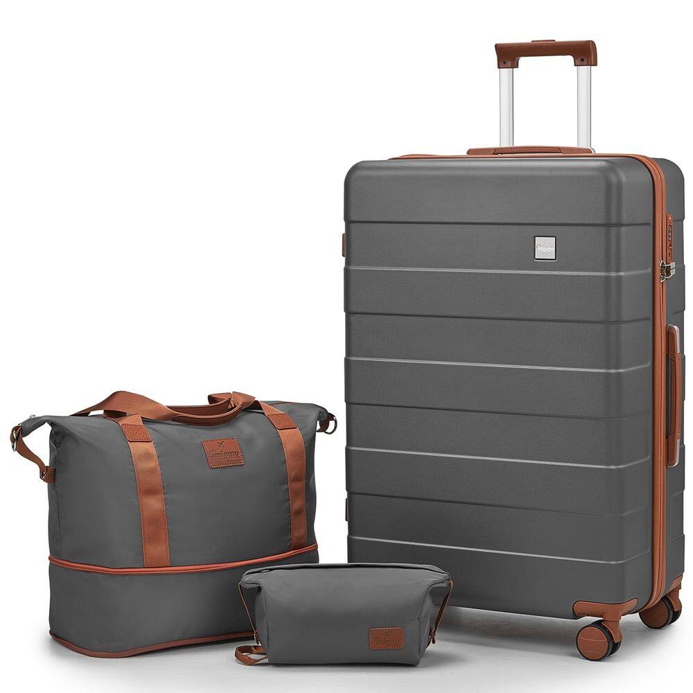 Conjunto de bagagem imiomo de 3 peças com rodas giratórias com trava TSA