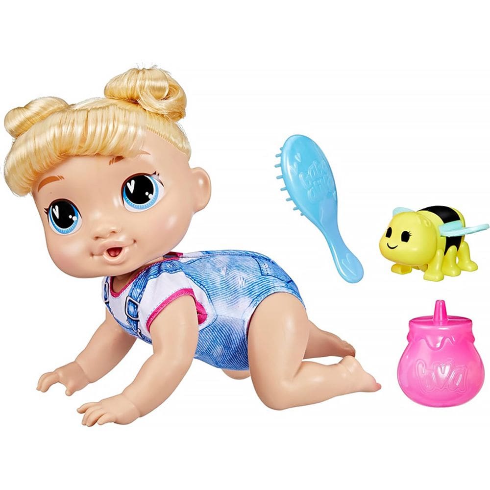 Boneca Baby Alive Engatinha e Brinca Harper Hugs +40 Sons Loira F9709 - Hasbro