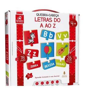 Quebra-Cabeça Letras do A ao Z 78 PÇ Brincadeira de Criança 2082