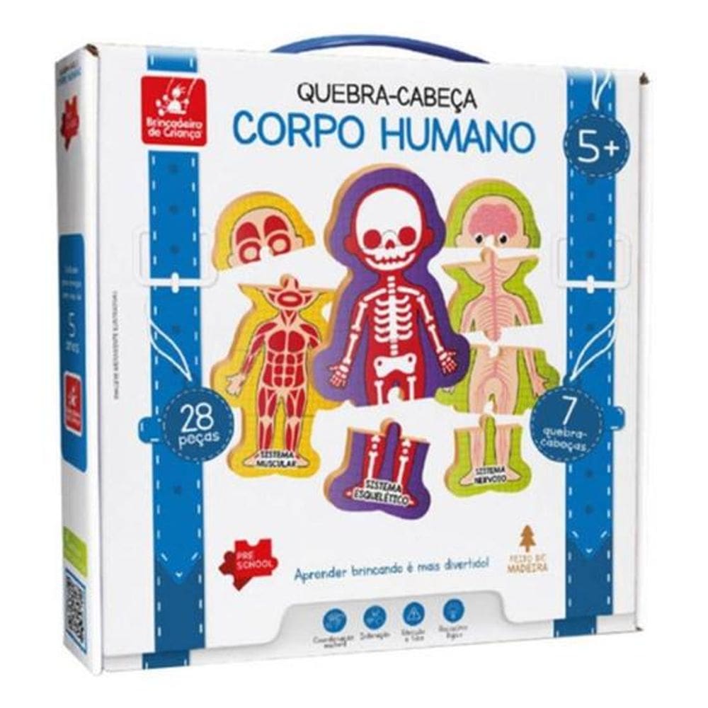 Quebra-Cabeça Corpo Humano 28 PÇ Brincadeira de Criança 2006