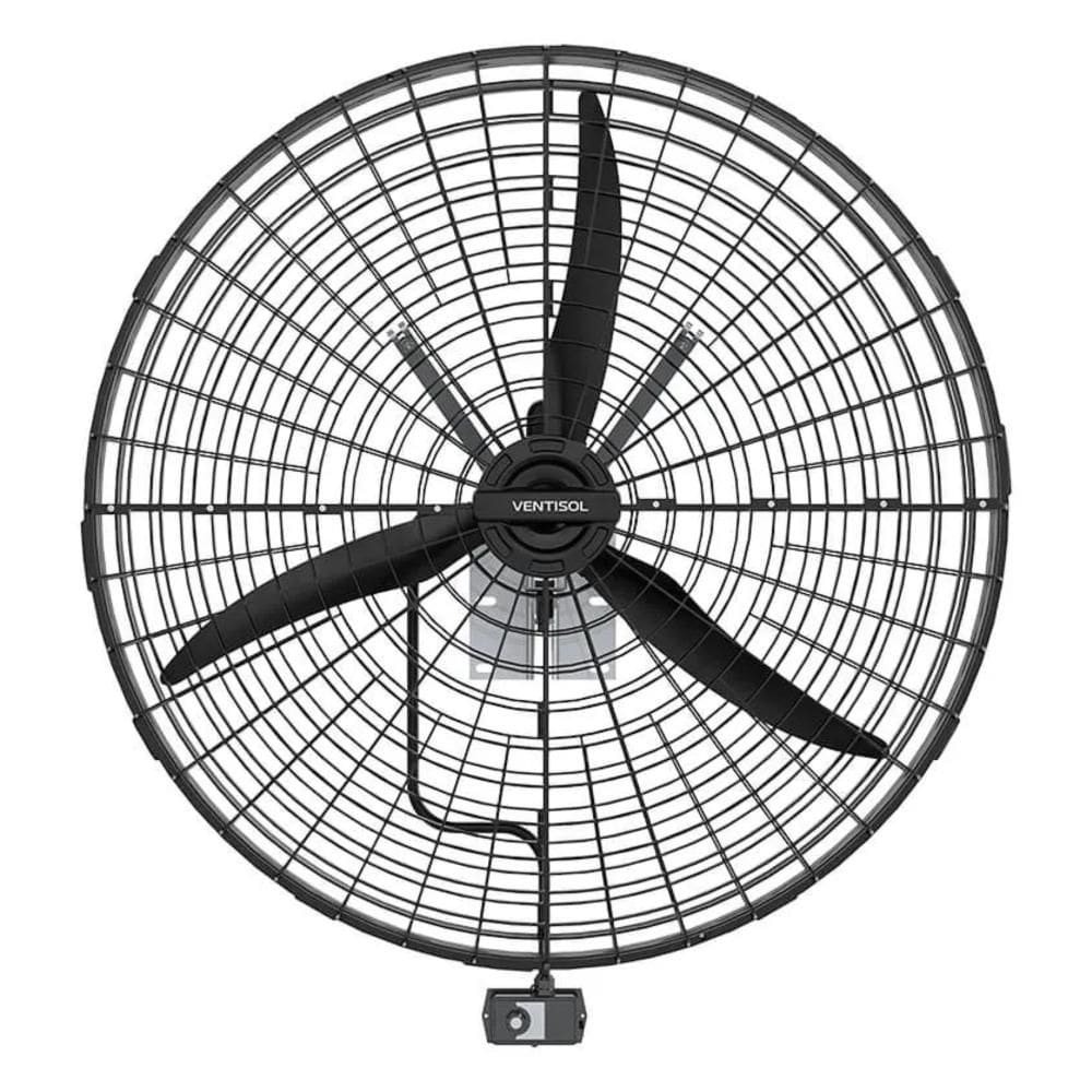 Ventilador Industrial Premium Parede 1M Preto 220V - Ventisol