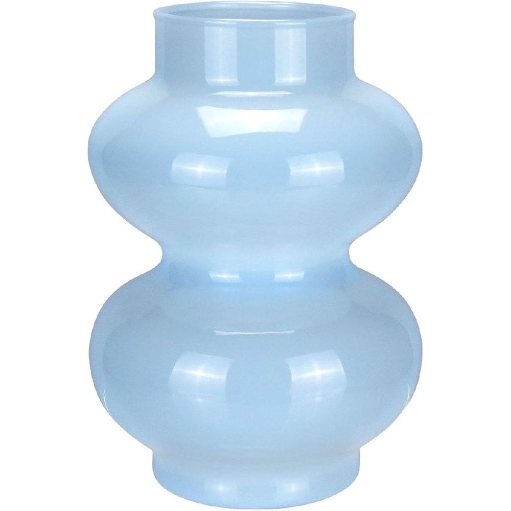 VASO DECORATIVO ENFEITE CASA DOIS GOMOS HOME&CO LEITOSO VIDRO 18x12x12cm AZUL