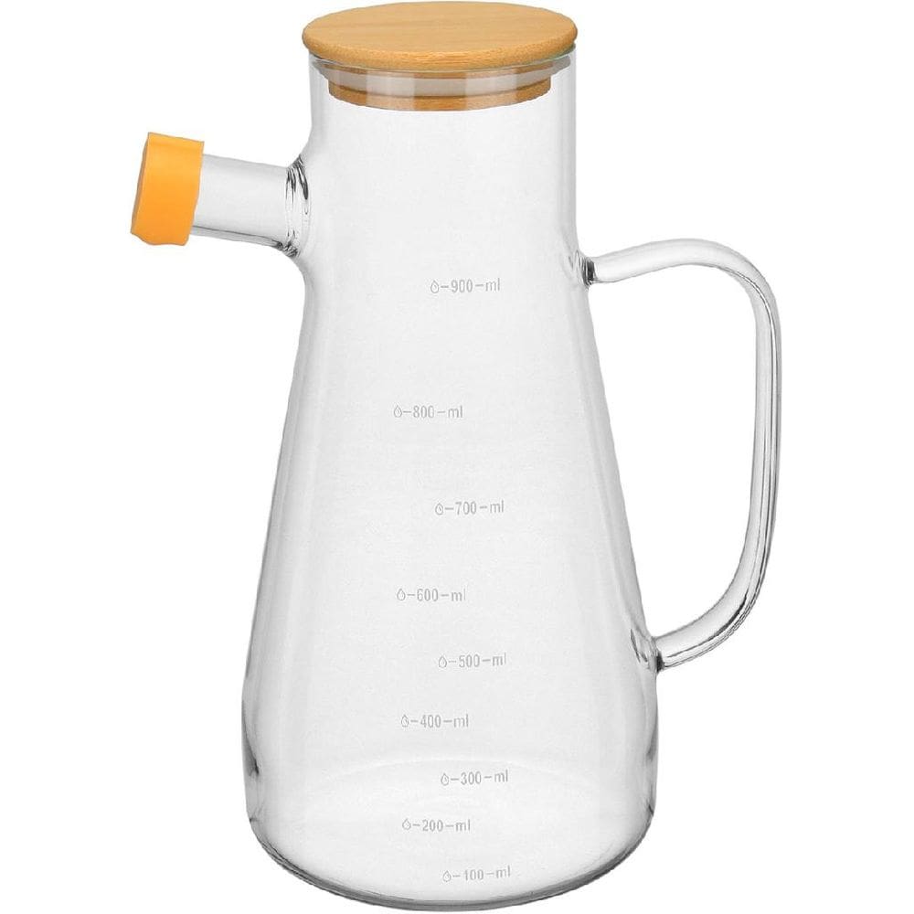 JARRA ÁGUA SUCO HOME&CO COM TAMPA BAMBU BOROSSILICATO 1L 24x9x9cm TRANSPARENTE