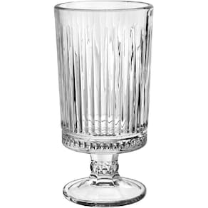 VASO DECORATIVO ENFEITE CASA REDONDO HOME&CO COM PÉ VIDRO 23x11x11cm TRANSPARENTE
