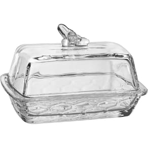 MANTEIGUEIRA HOME&CO COM TAMPA VIDRO MANTEIGA 9x15x10cm TRANSPARENTE