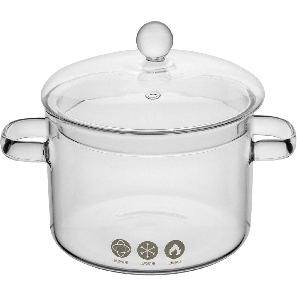 Panela Cozinha Com Tampa Home&Co E Alças Laterais Borossilicato 1,5L Transparente